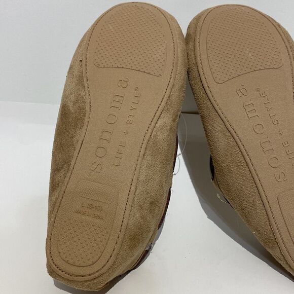Mens Sonoma Life + Style light beige slip on house slippers NWT size 9-10 - Picture 8 of 8